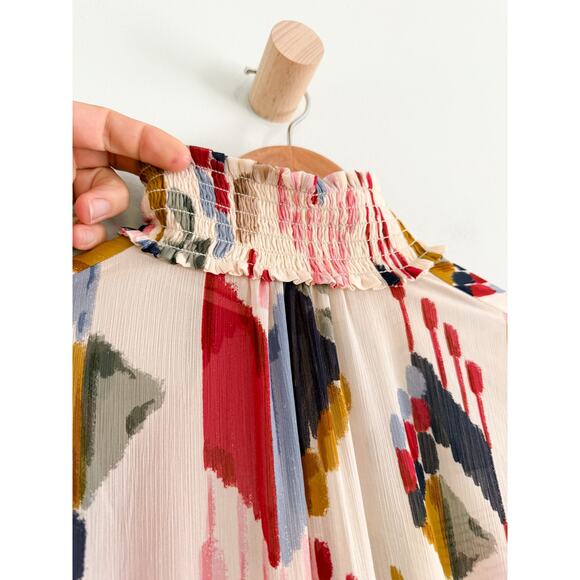 Sézane Sezane | NWT Palerme Dress in Ikat Rainbow | Sz 34 / US Sz 2 - Picture 5 of 13